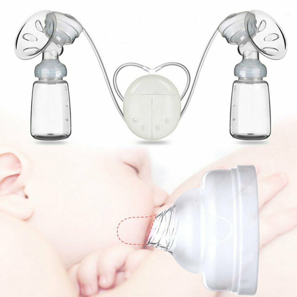 Electric Breast  Mute Automatic Dual Breastpump Baby Infant Feeding With USB